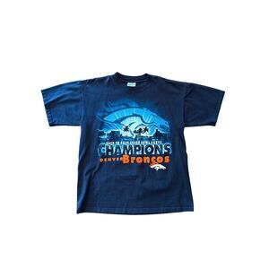 [Vintage] Youth 1999 Denver Broncos Back to Back Champions Tshirt - Size YXL
